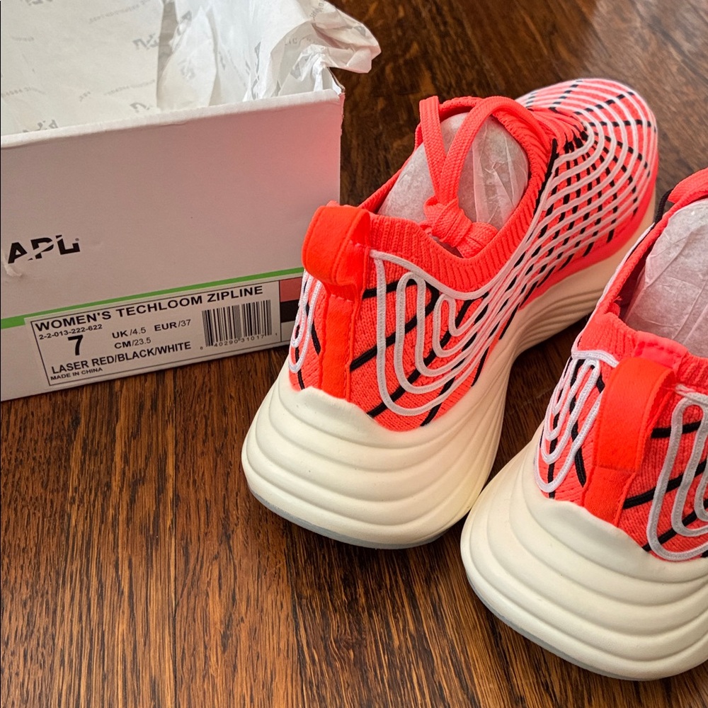 *NEW* APL Women's Techloom Zipline Laser Red Black White Size 7 MSRP $350 - Picture 5 of 8